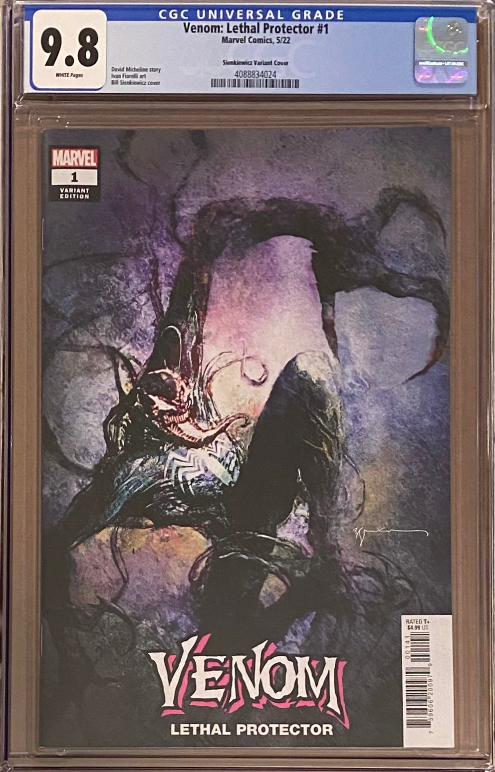 Venom: Lethal Protector #1 Sienkiewicz Variant CGC 9.8