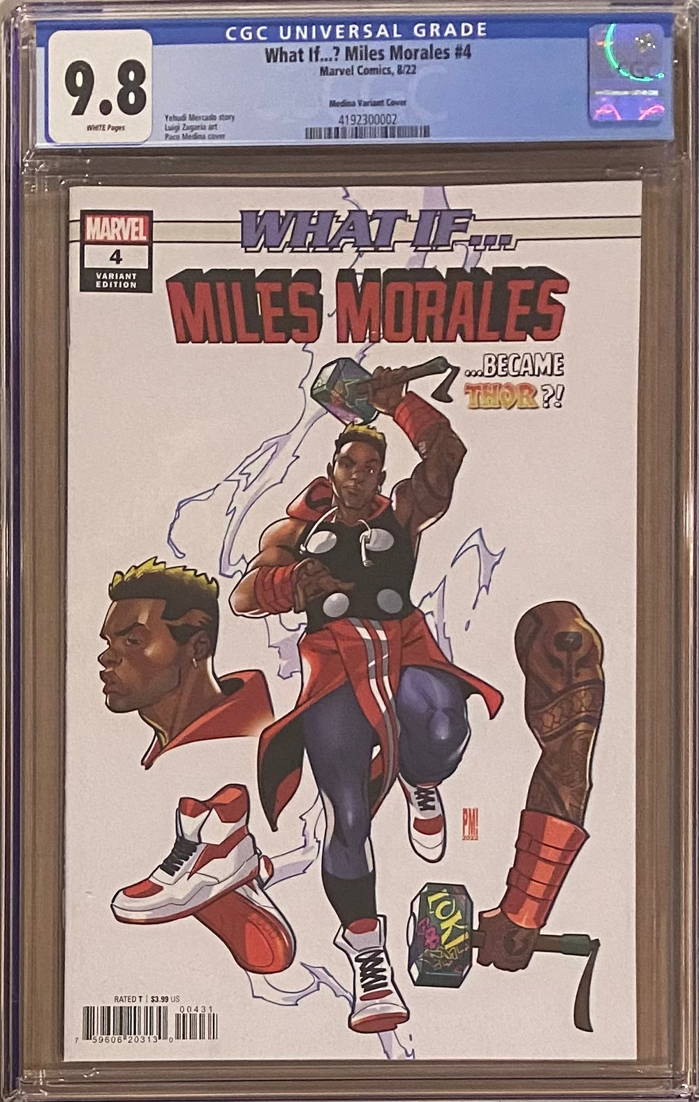 What If? newest Miles Morales #4 Medina Variant CGC 9.8