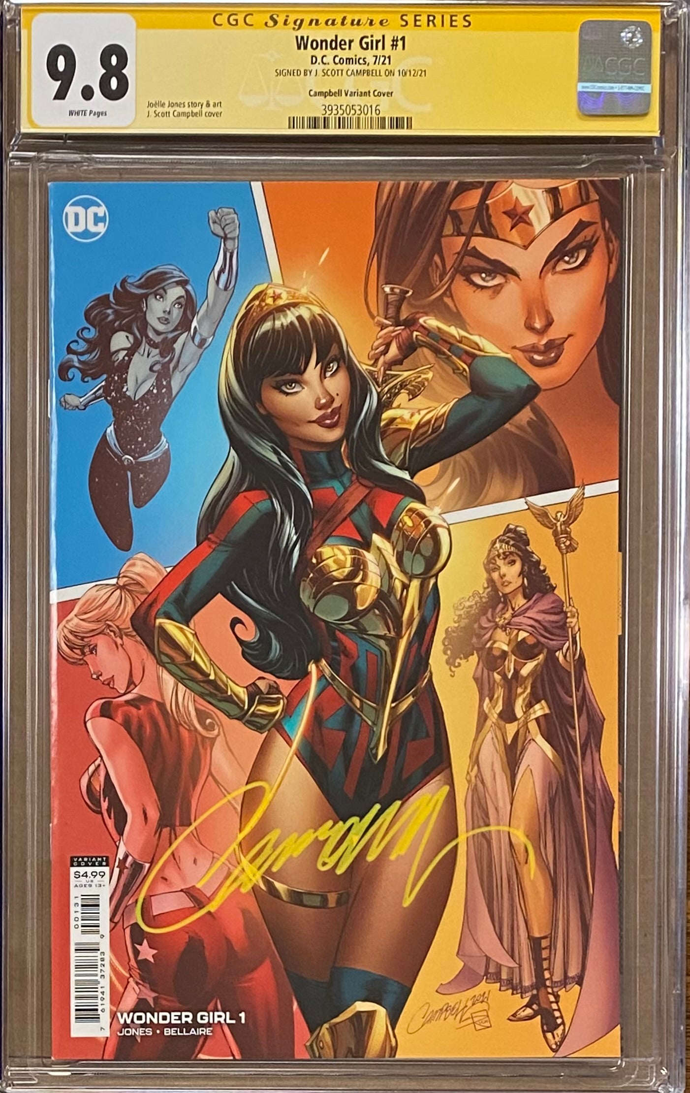Wonder Girl #1 1:25 Campbell Retailer Incentive Variant CGC 9.8 SS