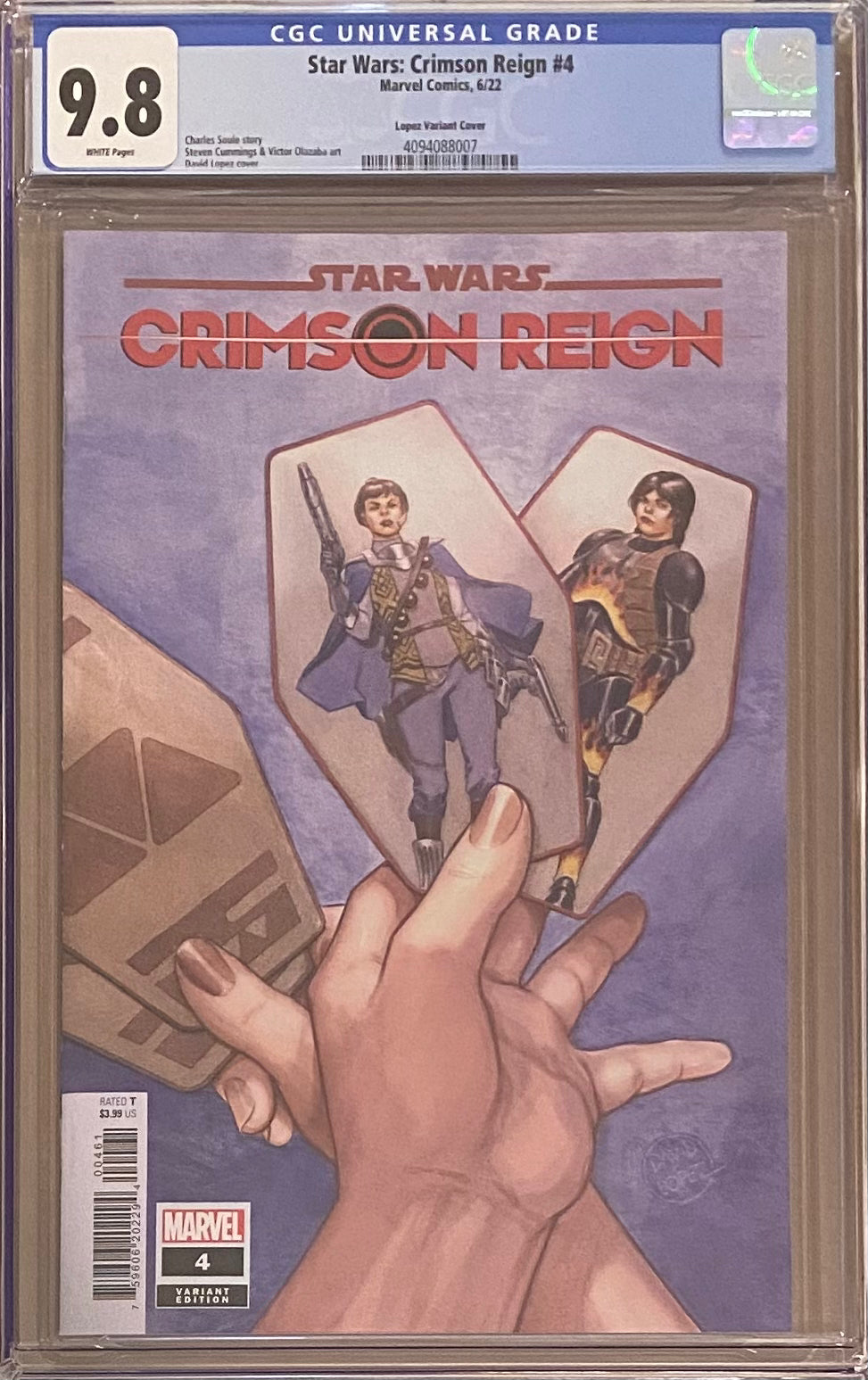 Star Wars: Crimson Reign #4 Lopez 1:25 Retailer Incentive Variant CGC 9.8