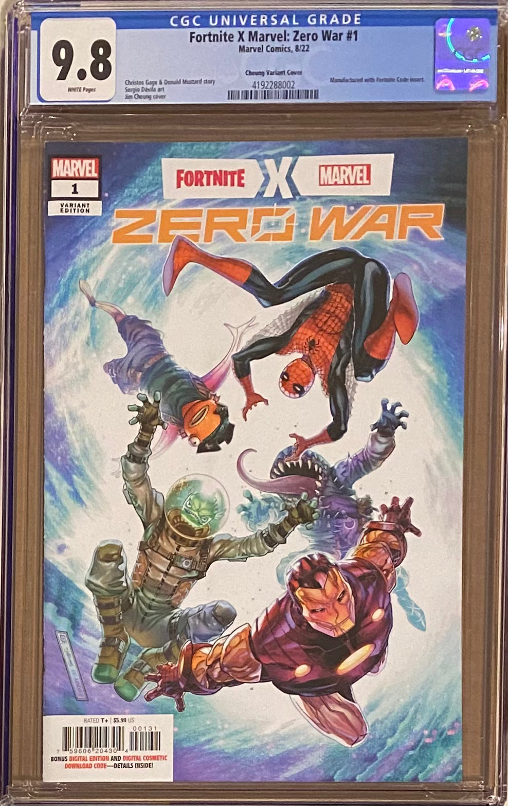 Fortnite/Marvel: Zero War #1 Cheung 1:25 Retailer Incentive Variant CGC 9.8