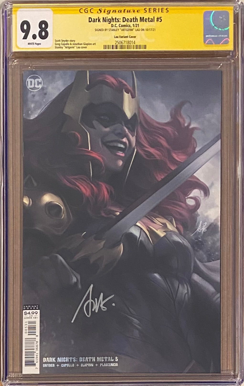 Dark Nights Death Metal #5 Artgerm Variant CGC 9.8 SS