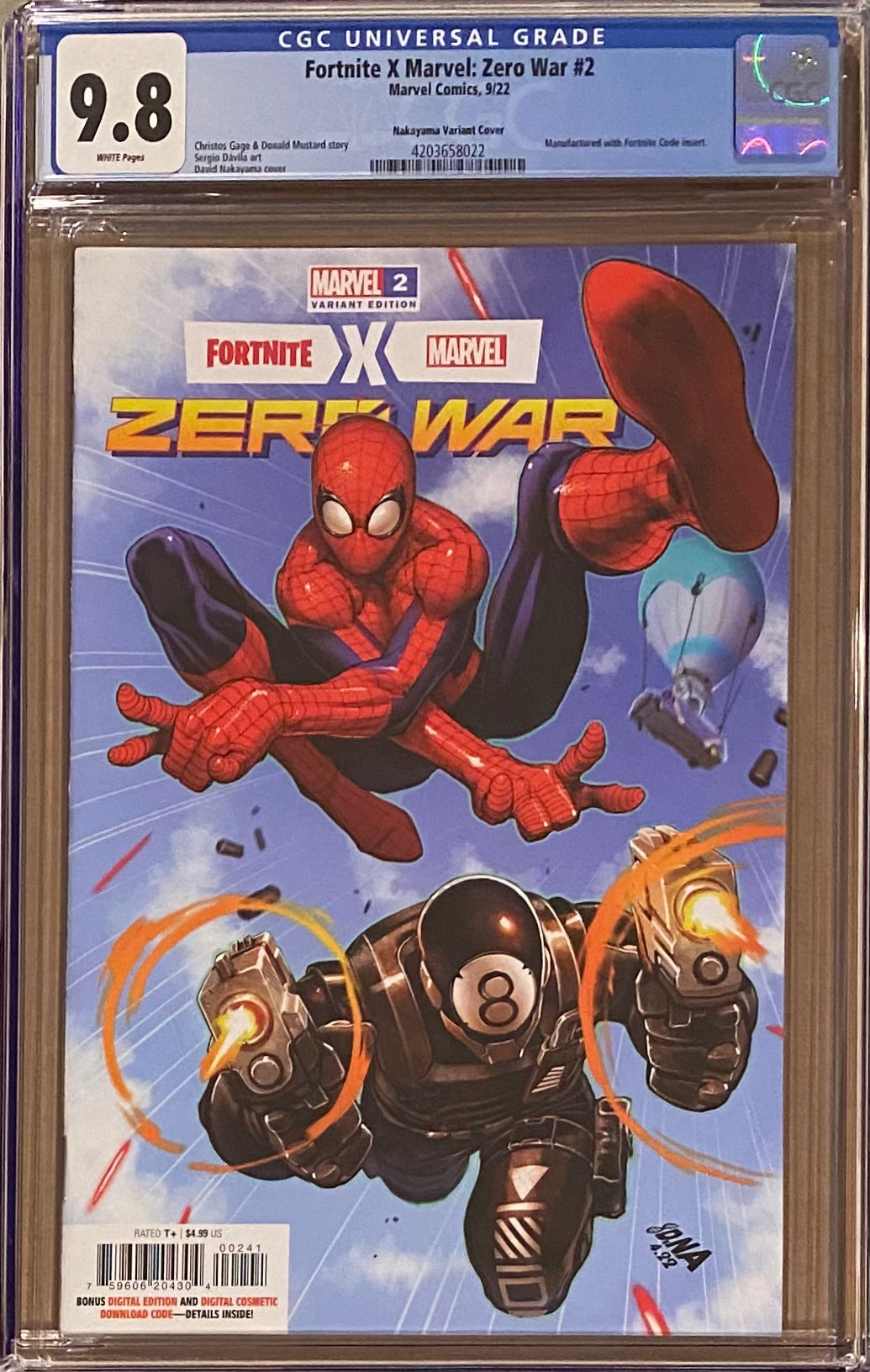 Fortnite/Marvel: Zero War #2 Nakayama 1:50 Retailer Incentive Variant CGC 9.8