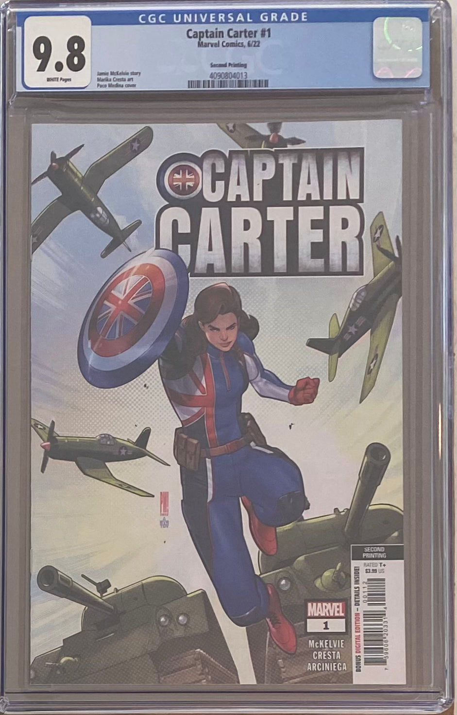 Captain Carter #1 Second Printing CGC 9.8