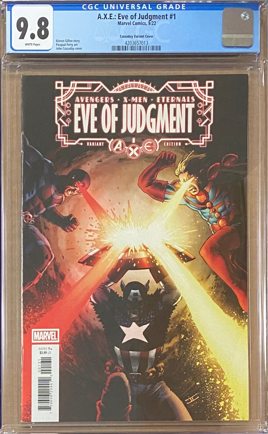 A.X.E.: Eve of Judgment #1 Cassaday 1:50 Retailer Incentive Variant CGC 9.8