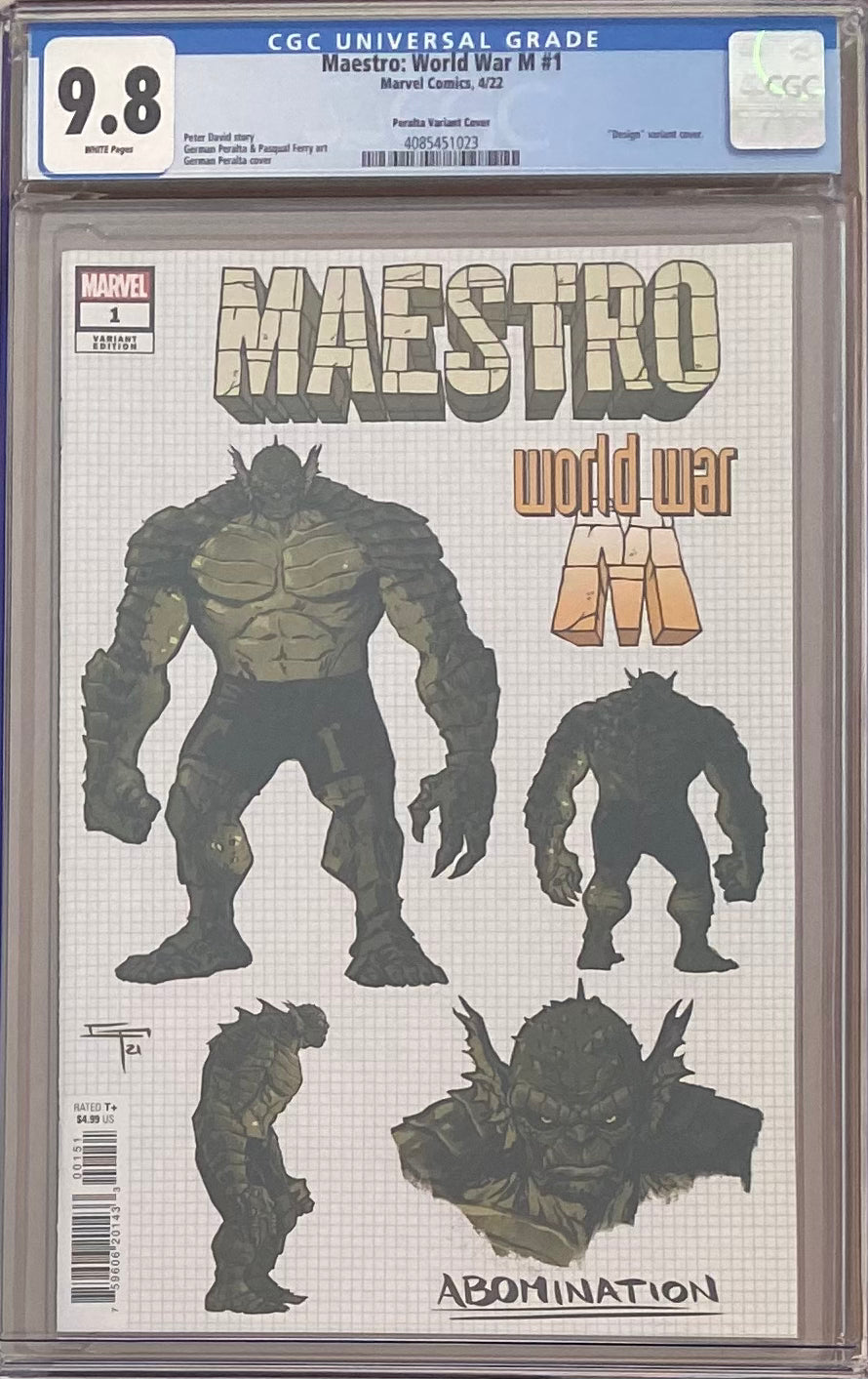 Maestro: World War M #1 Peralta 1:10 Retailer Incentive Variant CGC 9.8
