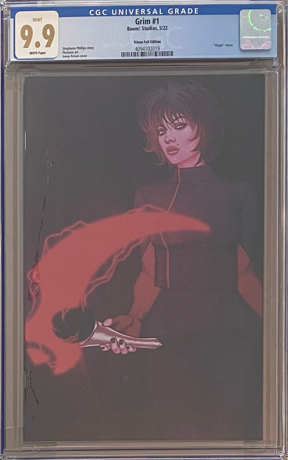 Grim #1 Frison 1:25 Virgin Foil Retailer Incentive Variant CGC 9.9 MINT