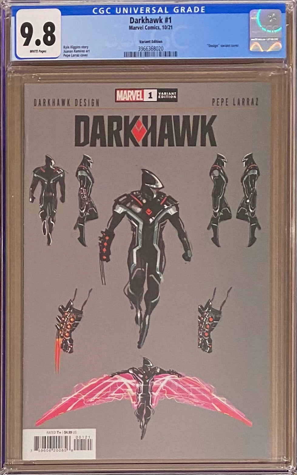 Darkhawk #1 Larraz 1:10 "Design" Retailer Incentive Variant CGC 9.8