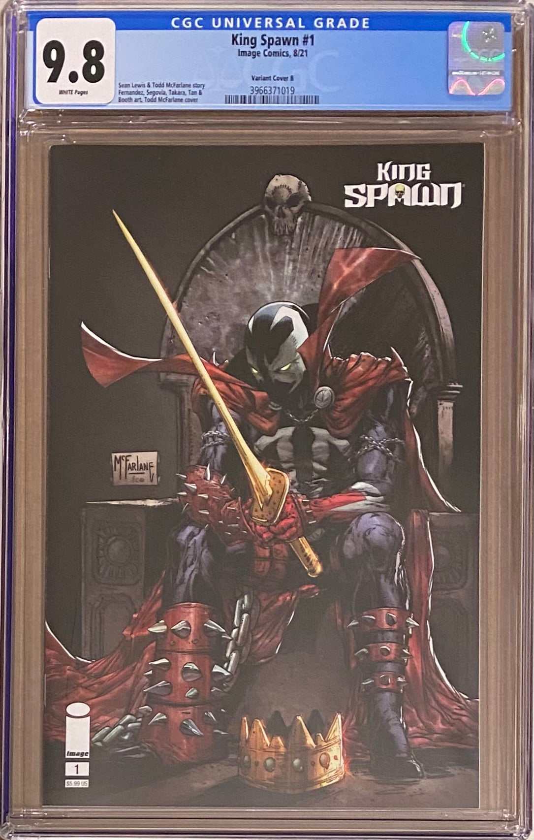 King Spawn #1 Cover B - McFarlane CGC 9.8