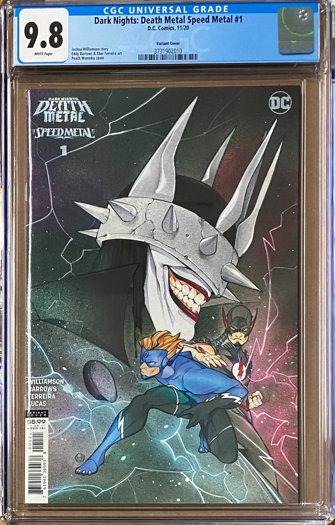 Dark Nights Death Metal: Speed Metal #1 Peach Momoko 1:25 Retailer Incentive Variant CGC 9.8