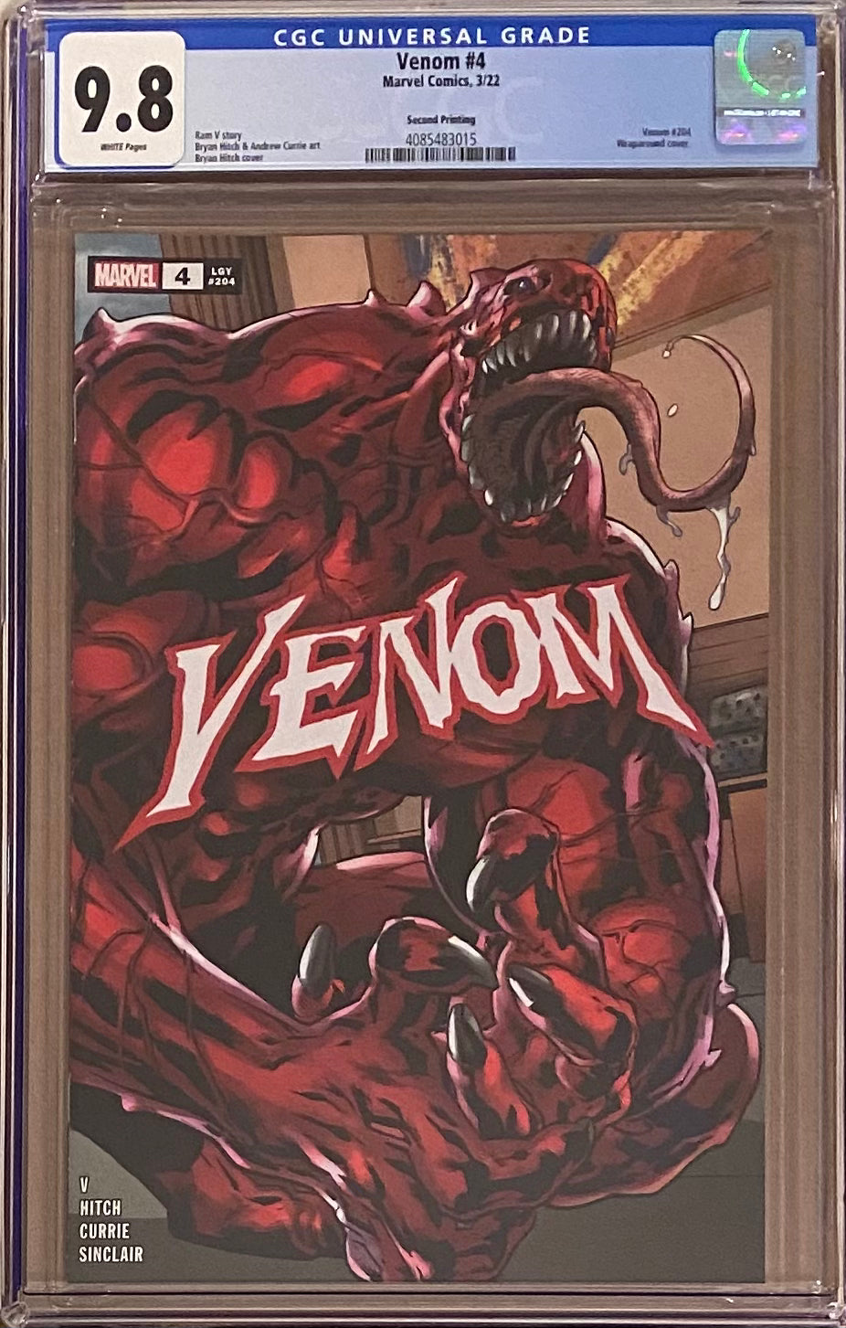 Venom #4 Second Printing CGC 9.8