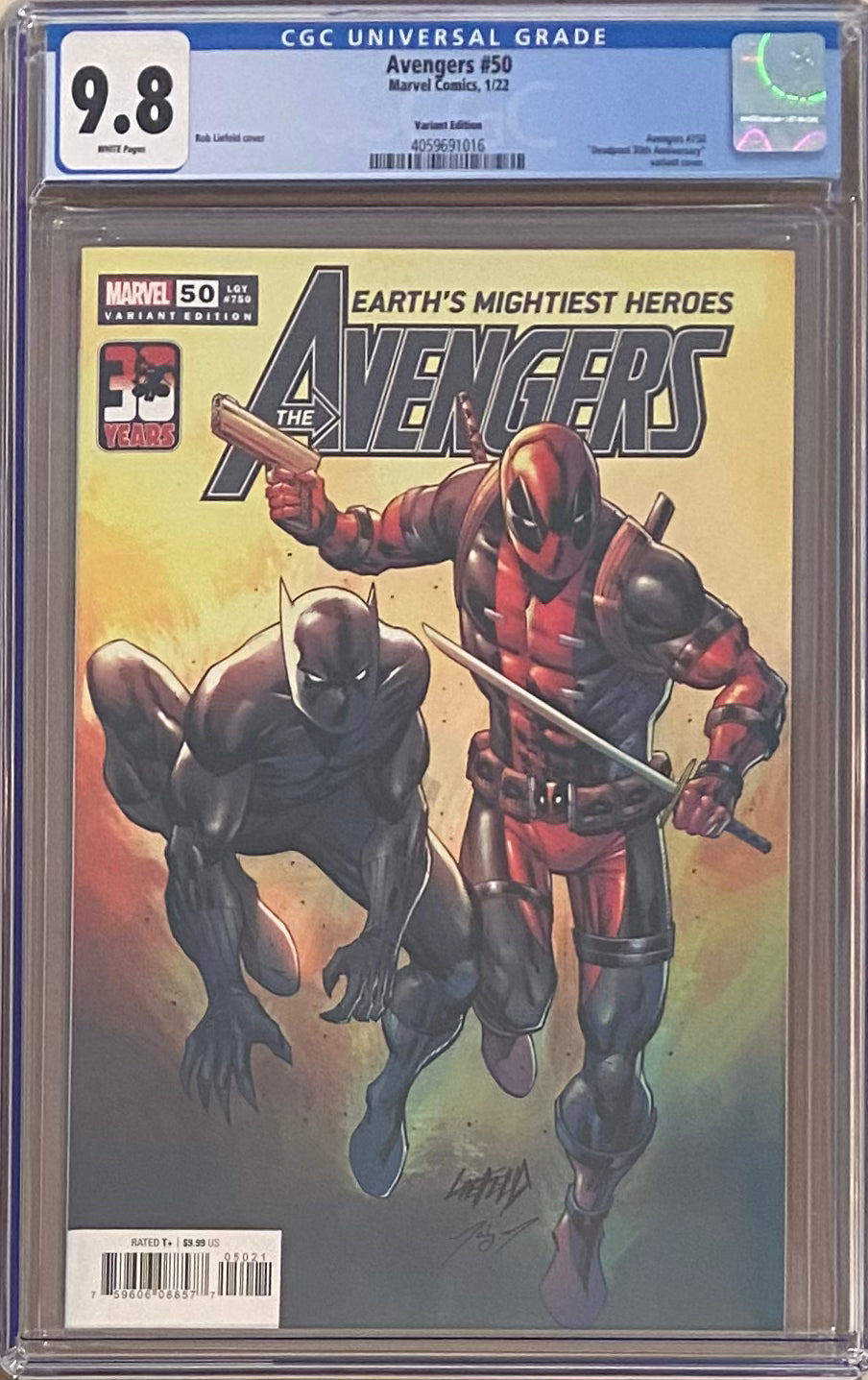 Avengers #50 (#750) Liefeld Deadpool 30th Anniversary Variant CGC 9.8