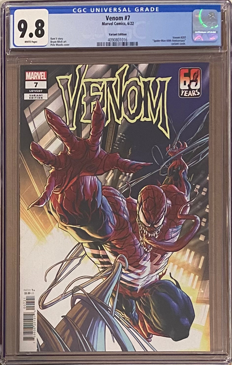 Venom #7 Woods Spider-Man Variant CGC 9.8