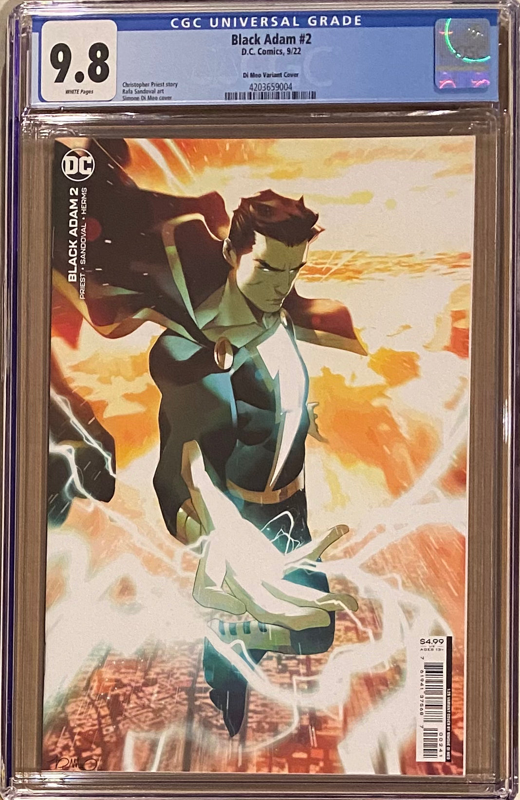 Black Adam #2 Di Meo 1:25 Retailer Incentive Variant CGC 9.8 - First White Adam