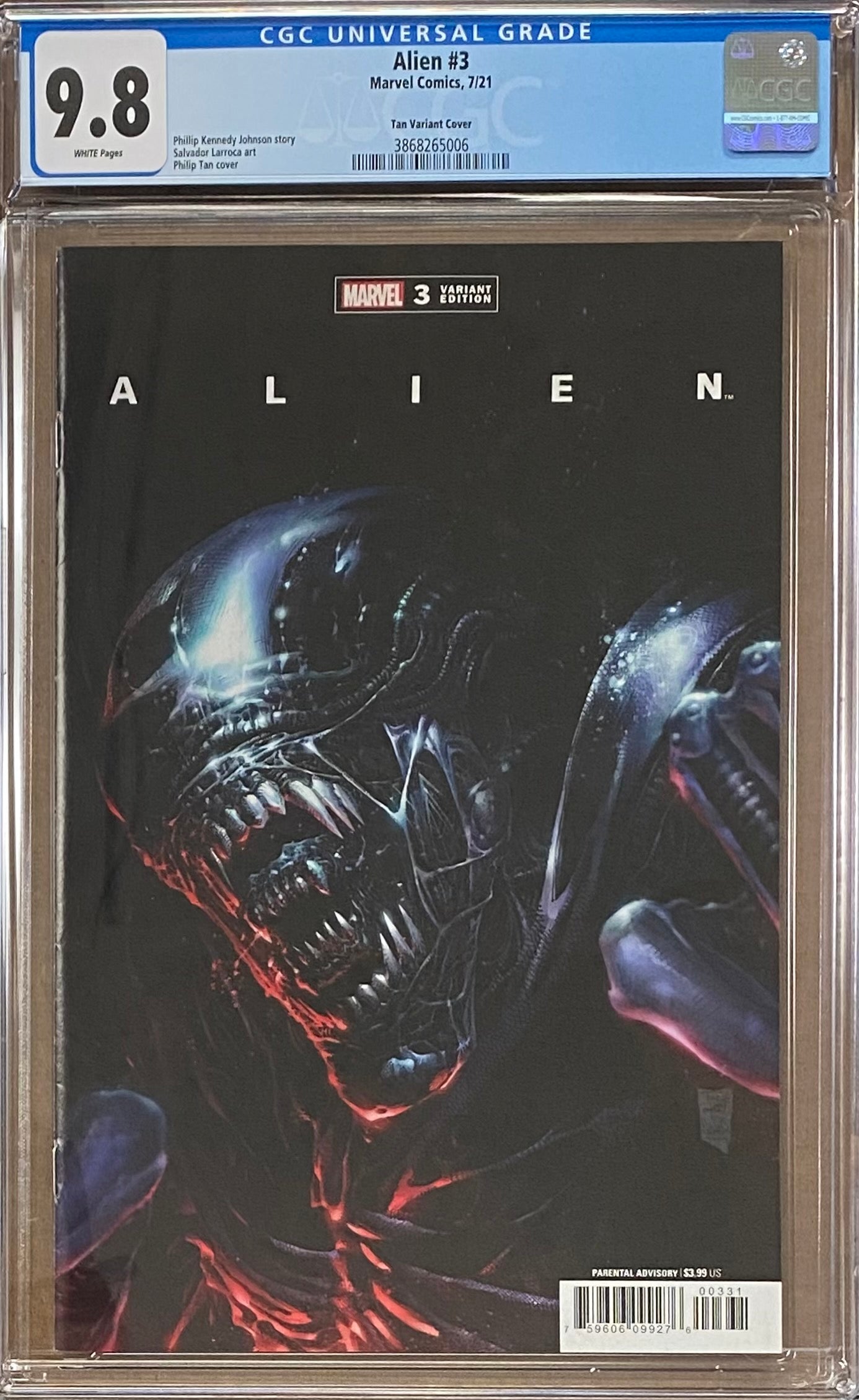 Alien #3 Retailer Incentive Variant CGC 9.8