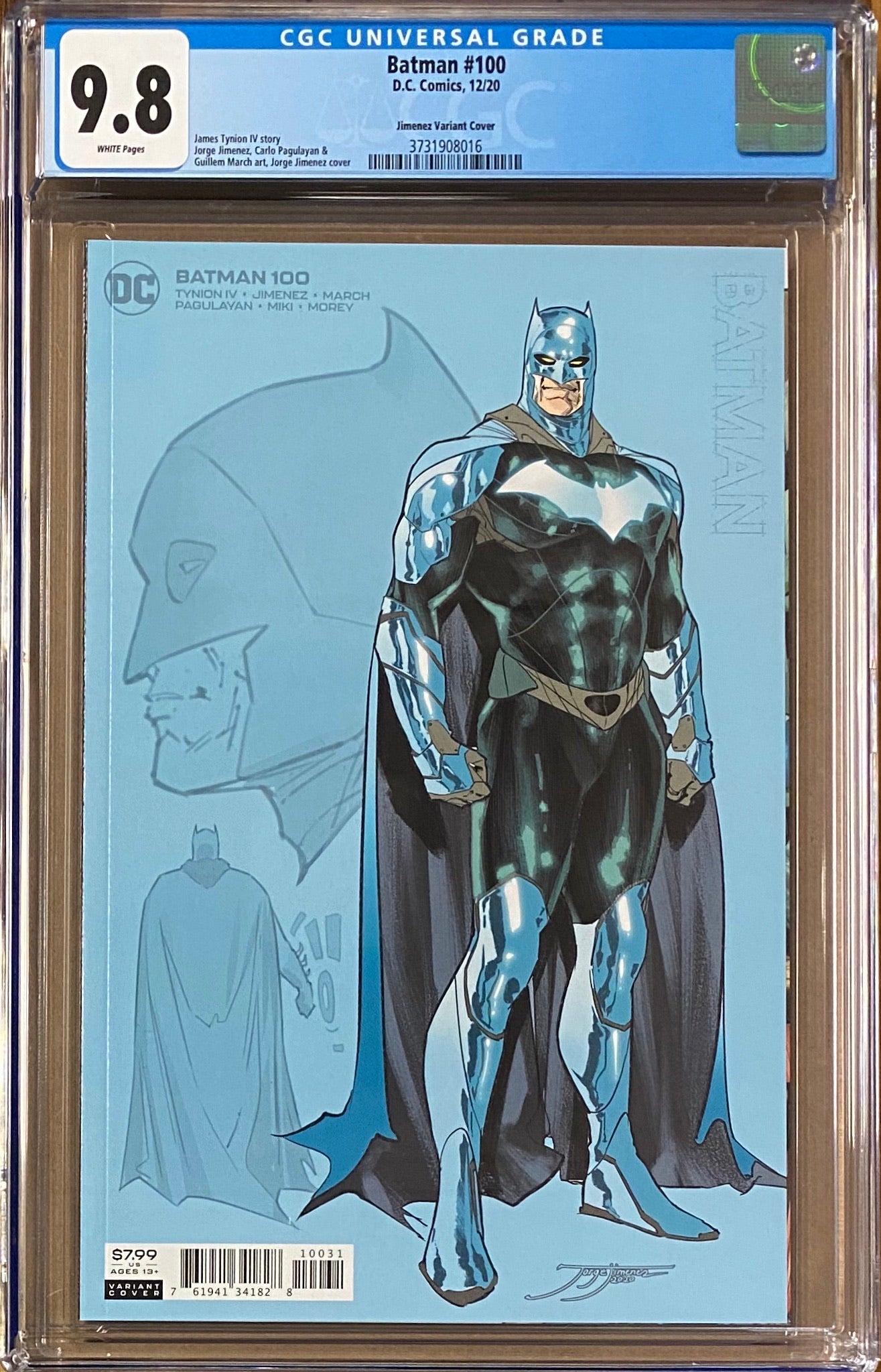 Batman #100 Jimenez 1:25 Character Variant CGC 9.8