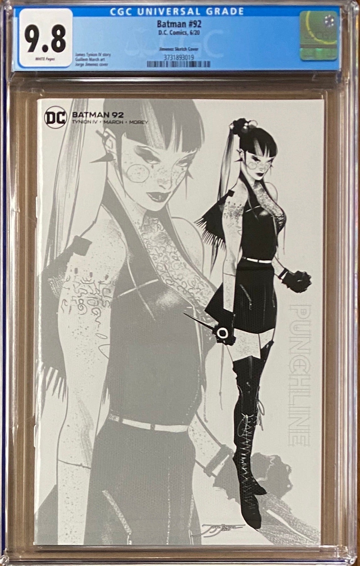 Batman #92 Jimenez B/W Customer Appreciation Character Variant CGC 9.8
