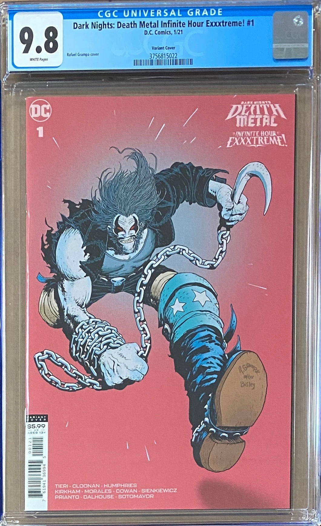 Dark Nights Death Metal: Infinite Hour Exxxtreme! #1 Retailer Incentive Variant CGC 9.8