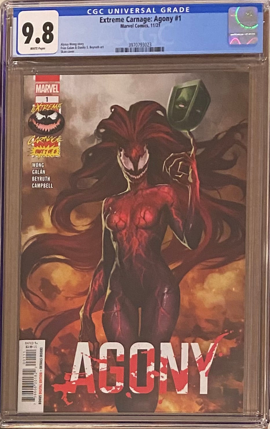 Extreme Carnage: Agony #1 CGC 9.8