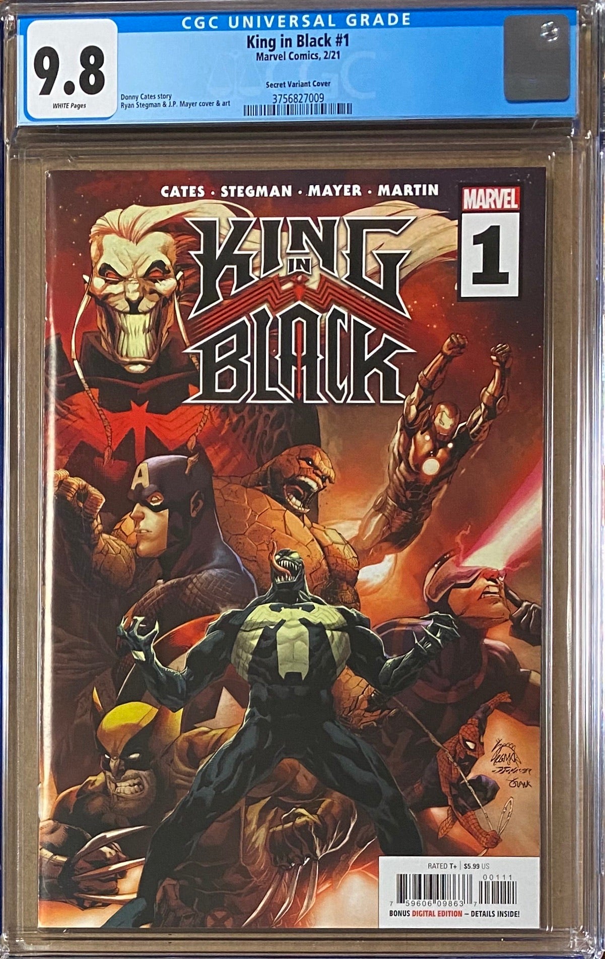 King in Black #1 Thing Secret Variant CGC 9.8