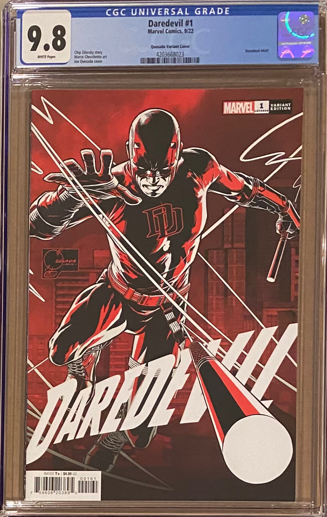 Daredevil #1 Quesada 1:50 Retailer Incentive Variant CGC 9.8