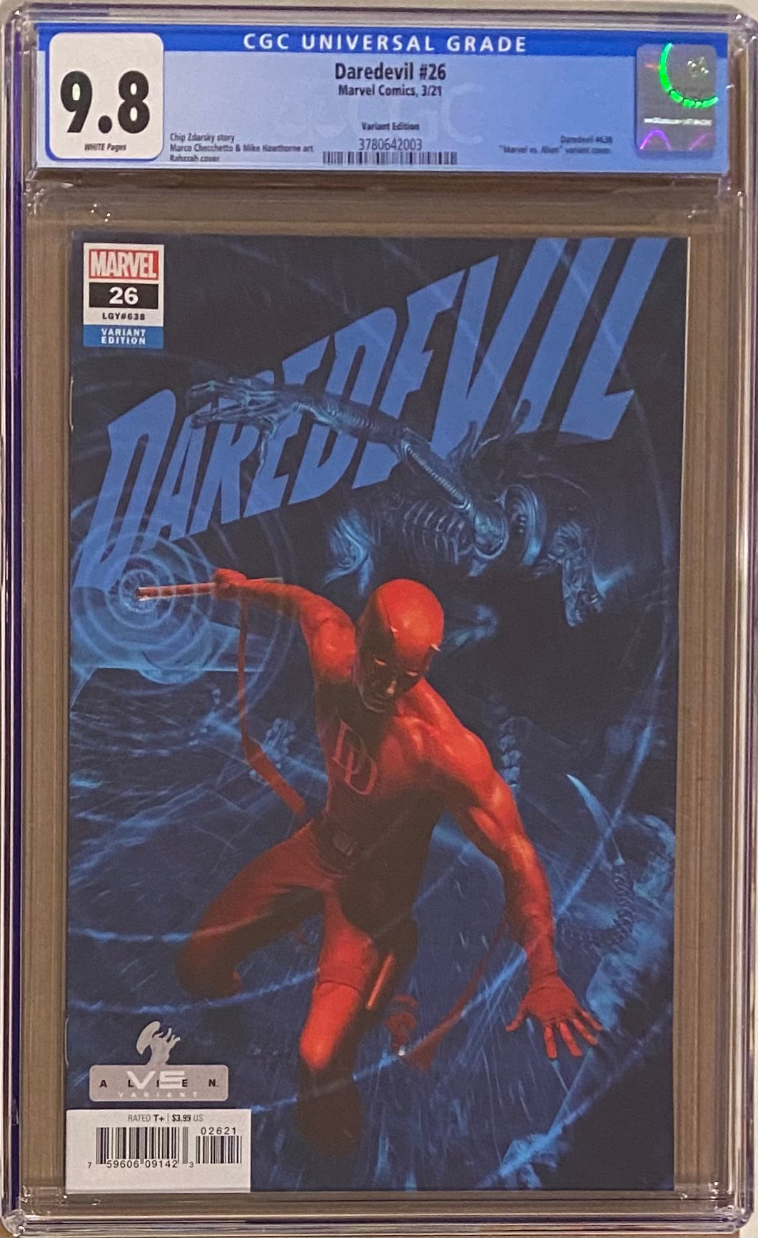 Daredevil #26 Rahzzah "Marvel vs. Aliens" Variant CGC 9.8