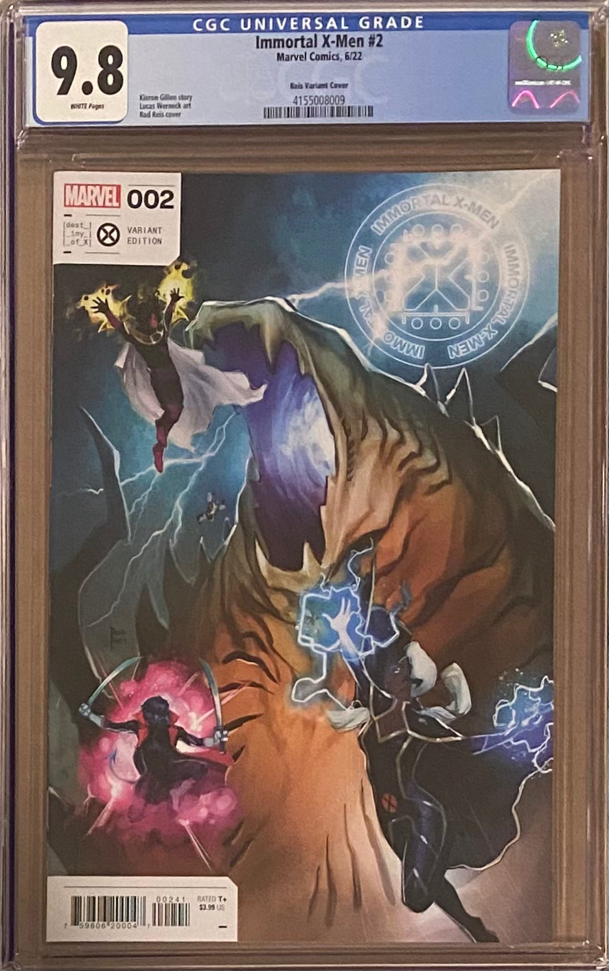 Immortal X-Men #2 Reis 1:25 Retailer Incentive Variant CGC 9.8