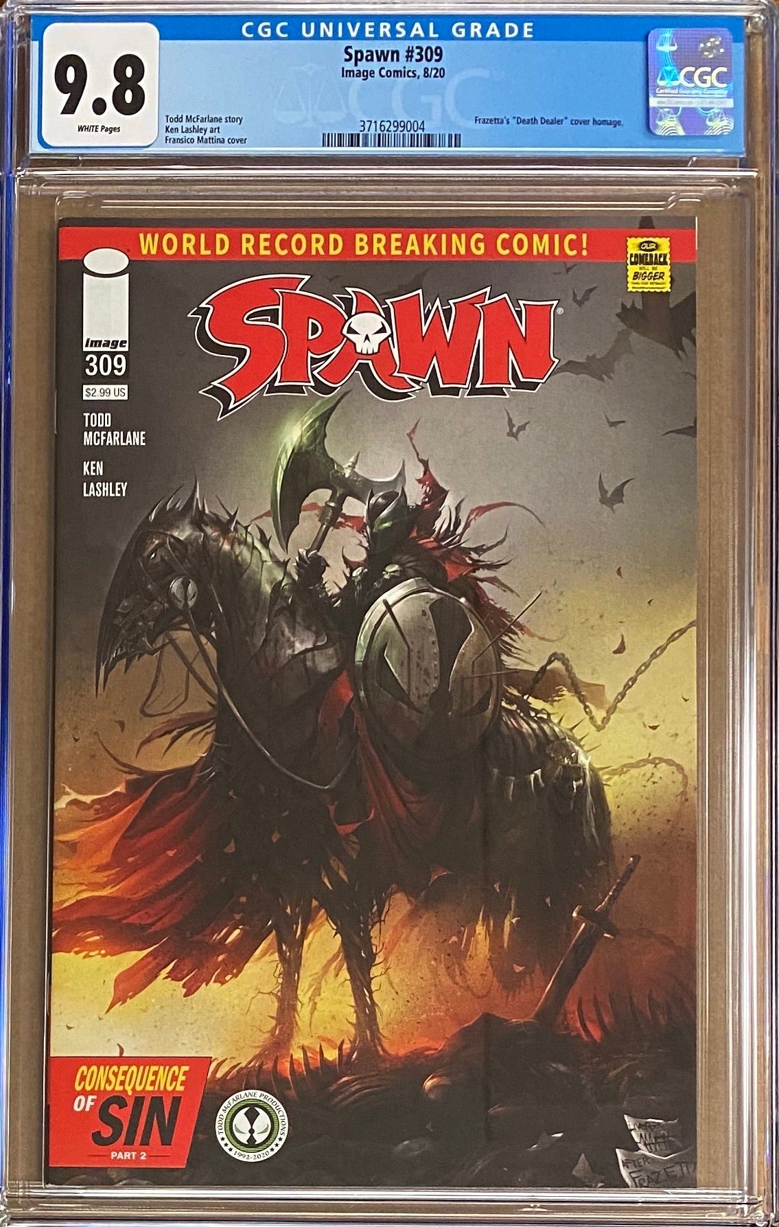 Spawn #309 CGC 9.8