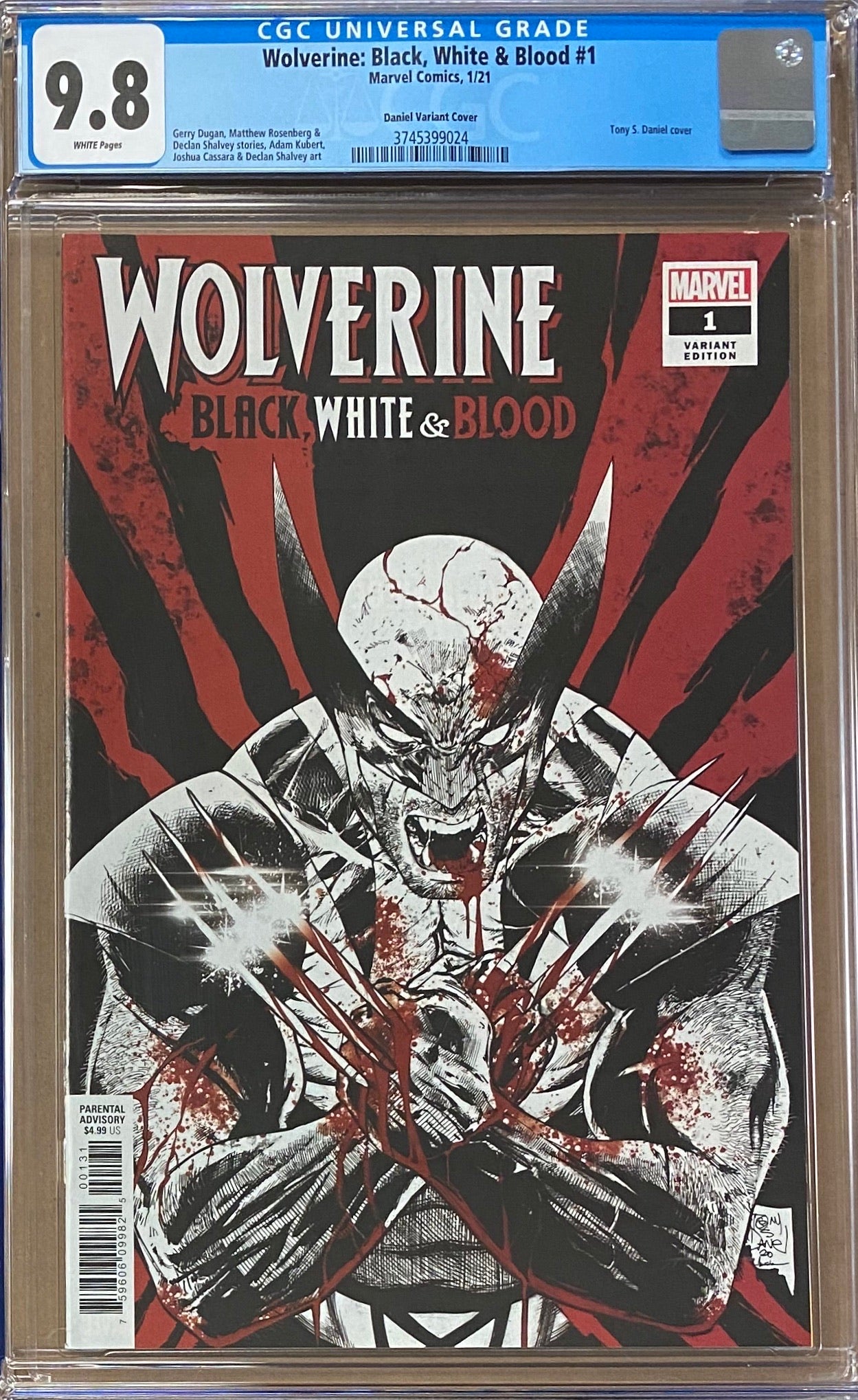 Wolverine: Black, White, & Blood #1 Daniel 1:25 Retailer Incentive Variant CGC 9.8