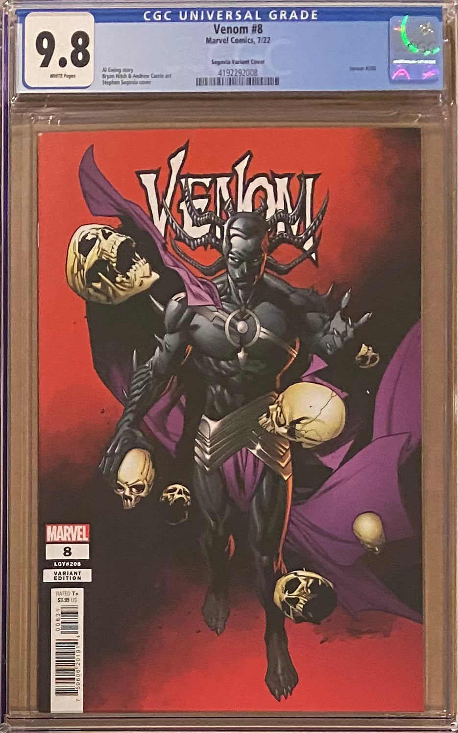 Venom #8 Segoiva 1:25 Retailer Incentive Variant CGC 9.8