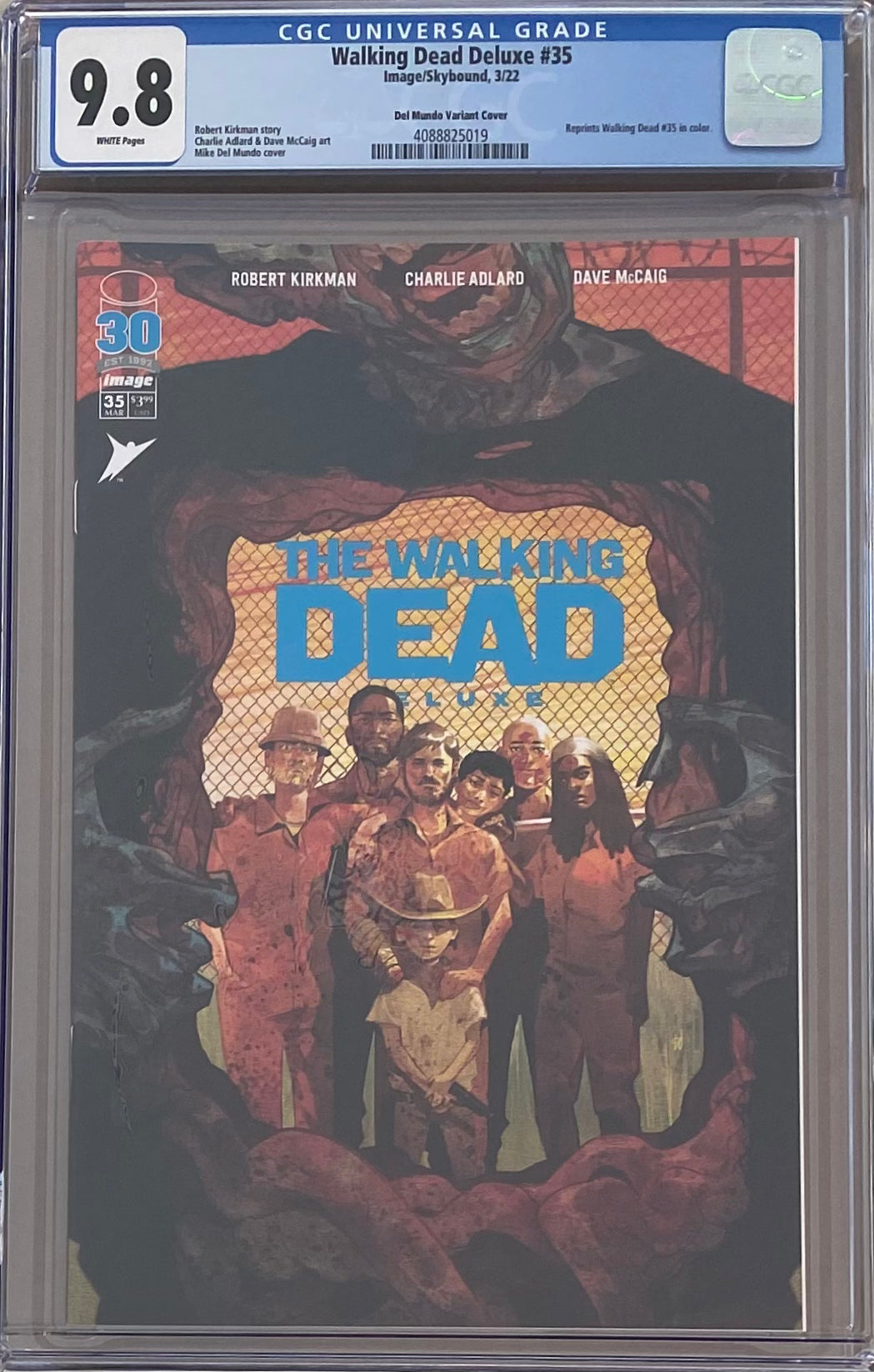 Walking Dead Deluxe #35 Del Mundo Variant CGC 9.8