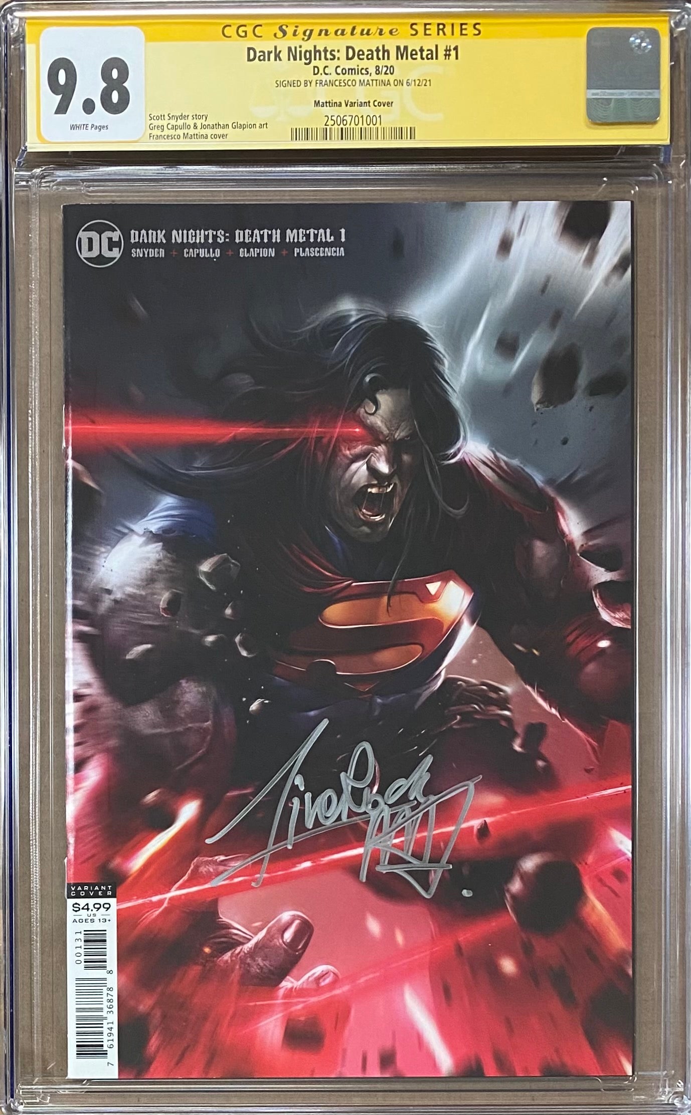 Dark Nights Death Metal #1 Mattina Variant CGC 9.8 SS