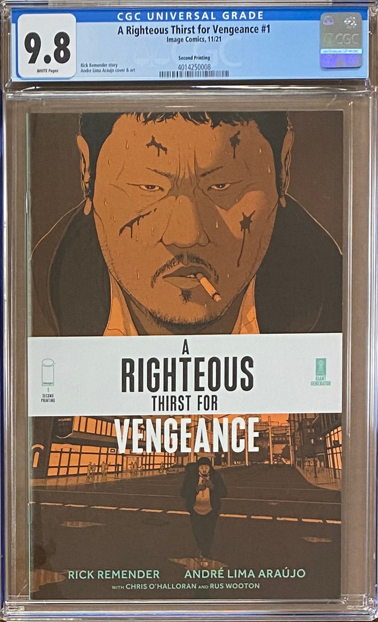A Righteous Thirst For Vengeance #1 Second Printing CGC 9.8