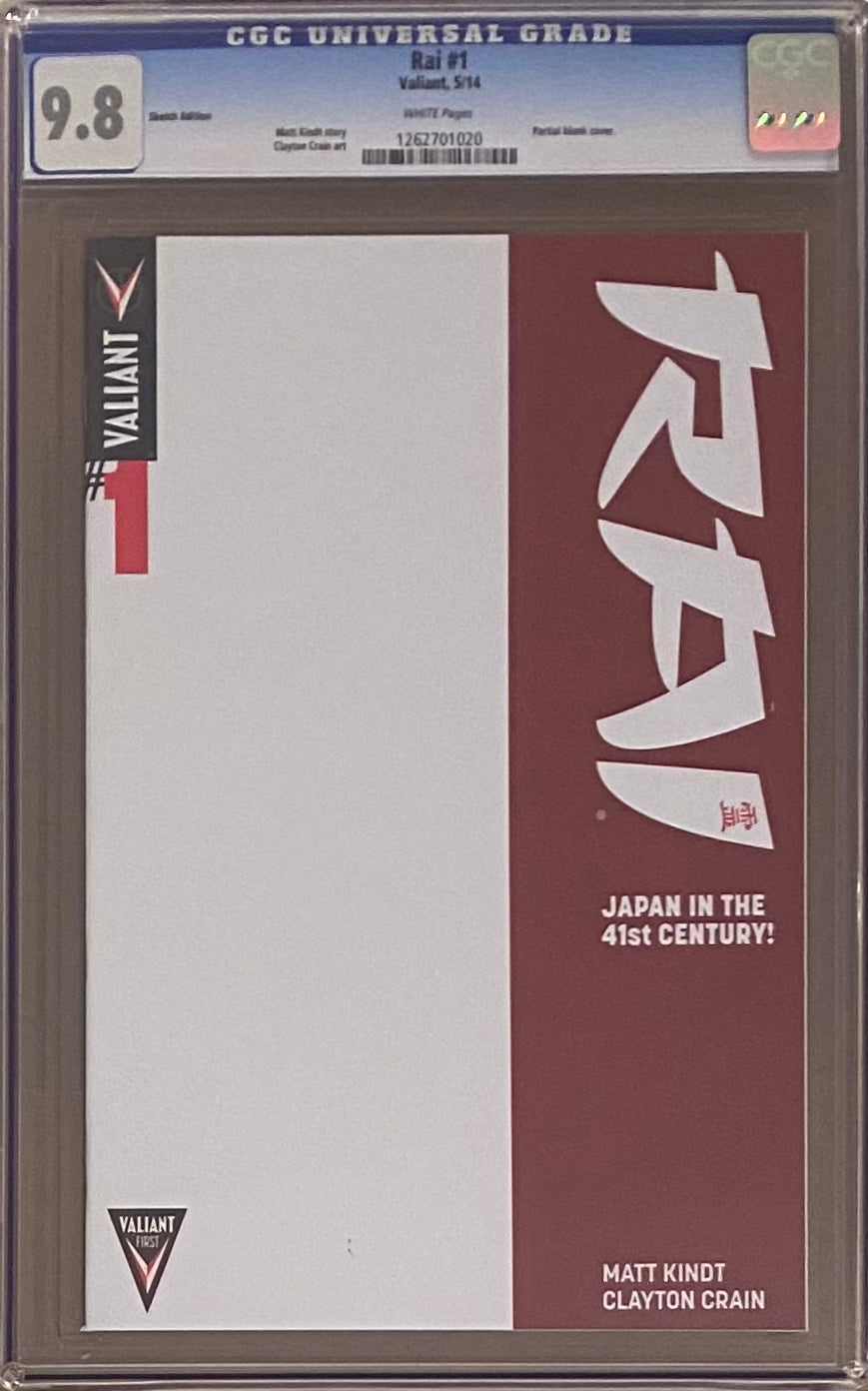 Rai #1 Sketch Edition CGC 9.8