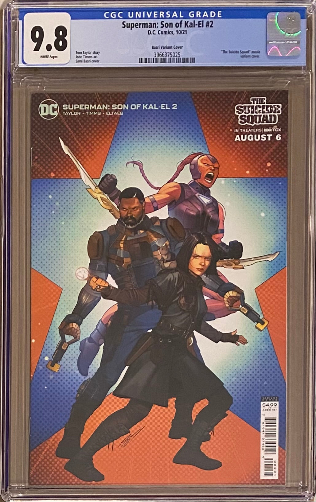 Superman: Son of Kal-El #2 Basri Suicide Squad Variant CGC 9.8