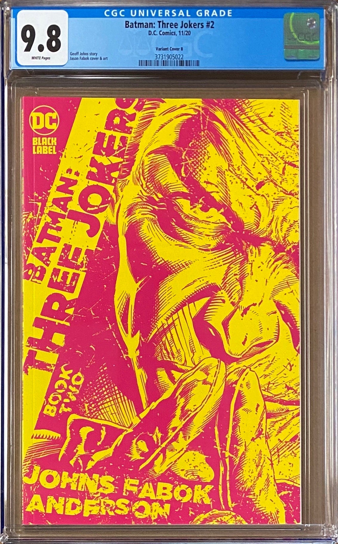 Batman: Three Jokers #2 1:25 Retailer Incentive Variant B DC Black Label CGC 9.8