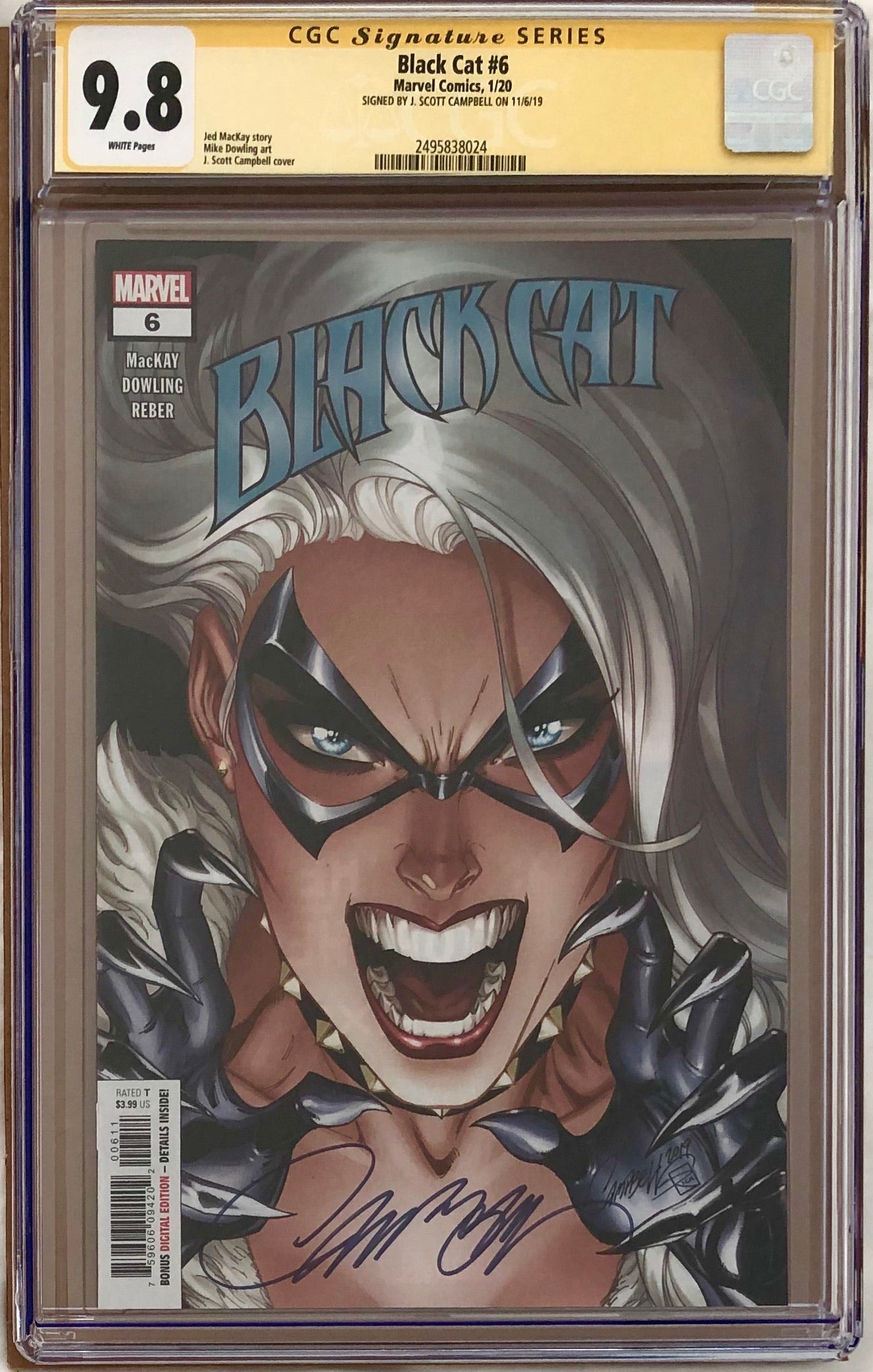 Black Cat #6 J. Scott Campbell CGC 9.8 SS