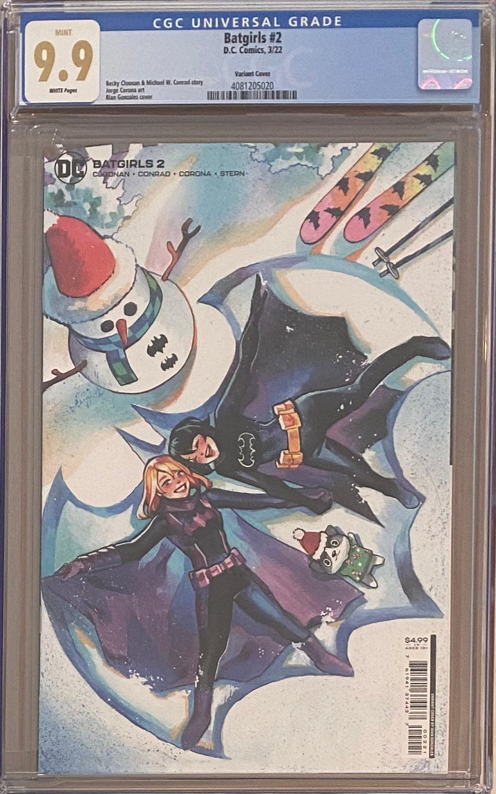 Batgirls #2 Gonzales Variant CGC 9.9 MINT