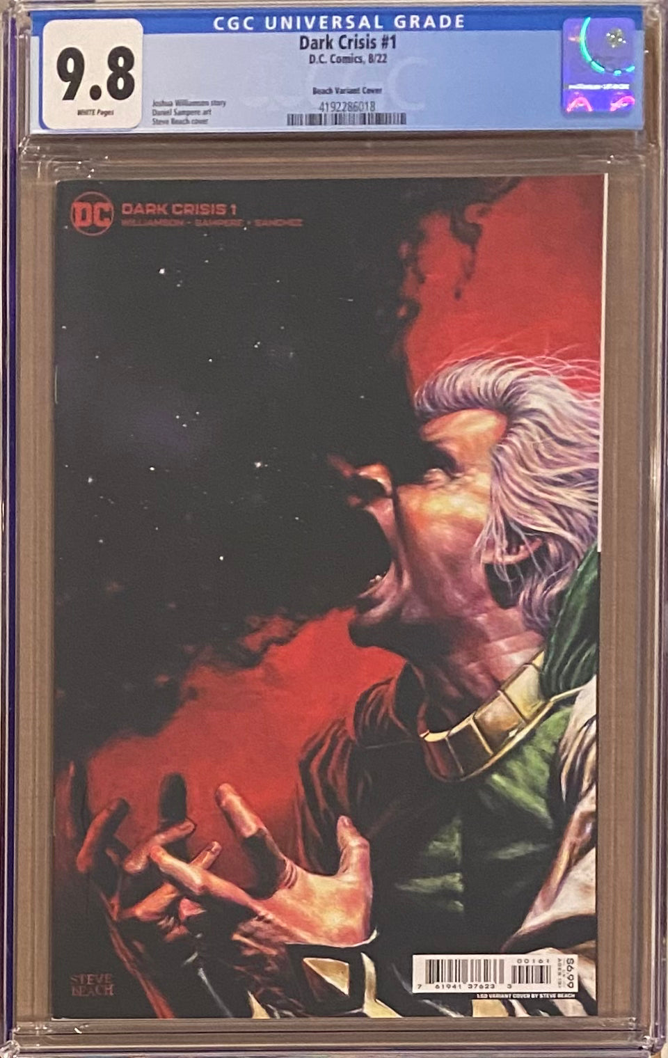 Dark Crisis #1 Beach 1:50 Retailer Incentive Variant CGC 9.8