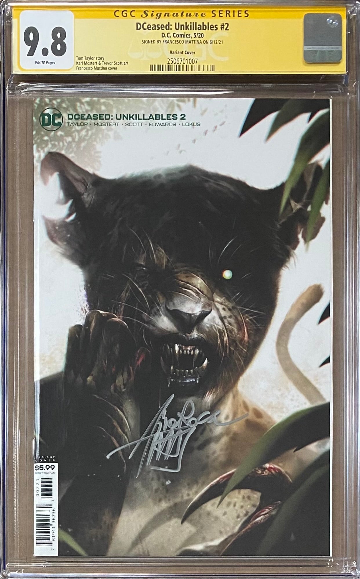 DCeased: Unkillables #2 Mattina Variant CGC 9.8 SS