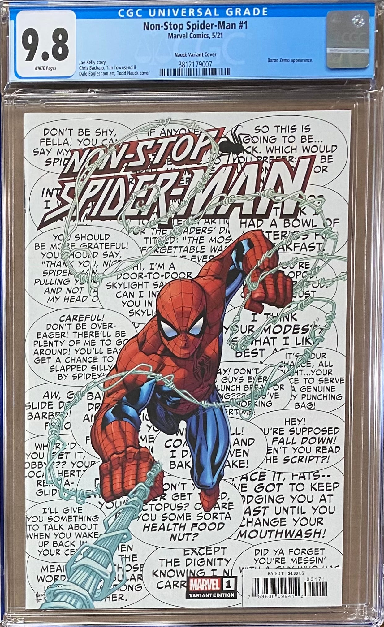 Non-Stop Spider-Man #1 Nauck "Launch" Variant CGC 9.8
