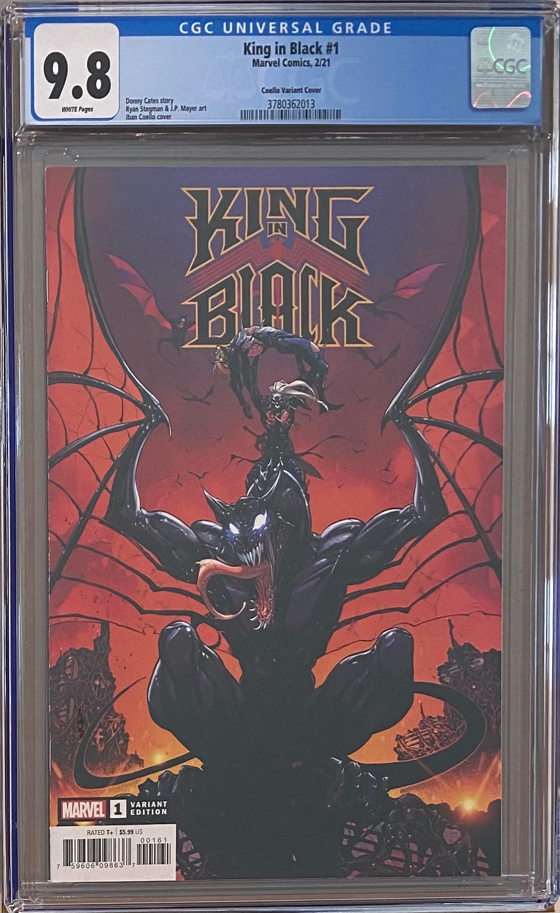 King in Black #1 Coello 1:50 Retailer Incentive Variant CGC 9.8