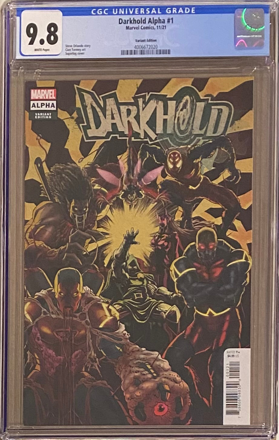 Darkhold Alpha #1 Superlog 1:25 Retailer Incentive Variant CGC 9.8