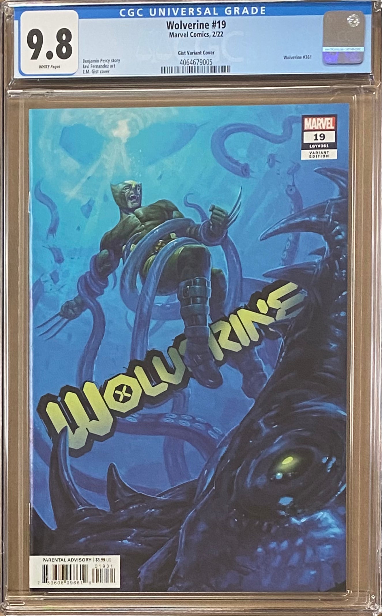 Wolverine #19 Gist 1:25 Retailer Incentive Variant CGC 9.8