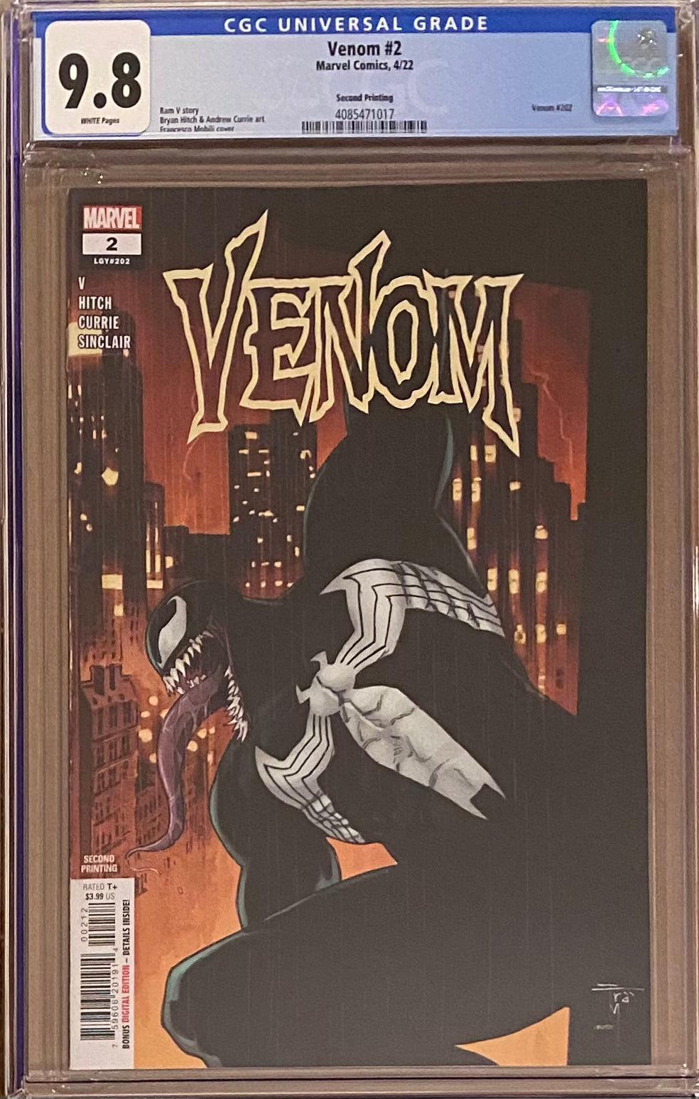 Venom #2 Second Printing CGC 9.8