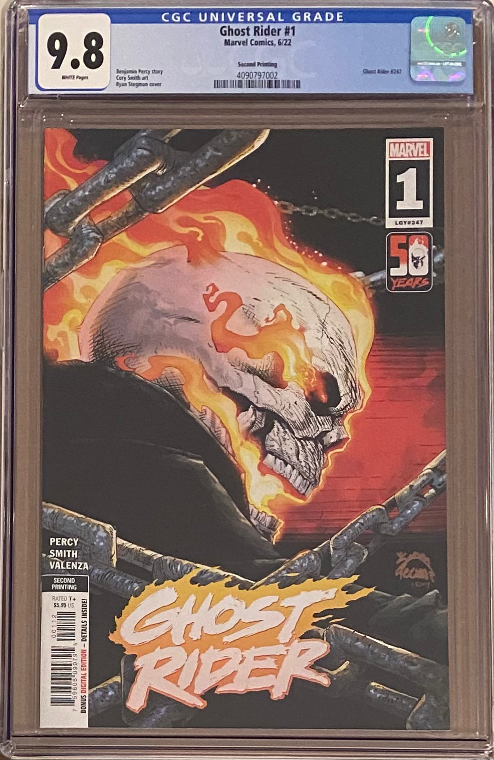 Ghost Rider #1 Second Printing CGC 9.8