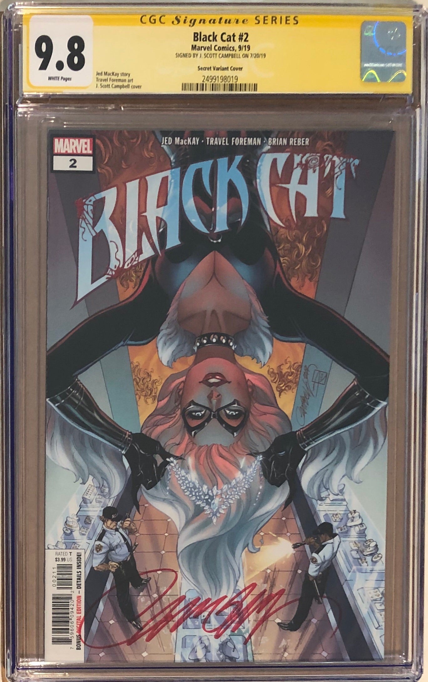 Black Cat #2 J. Scott Campbell Secret Carnage Blood Splatter Variant CGC 9.8 SS