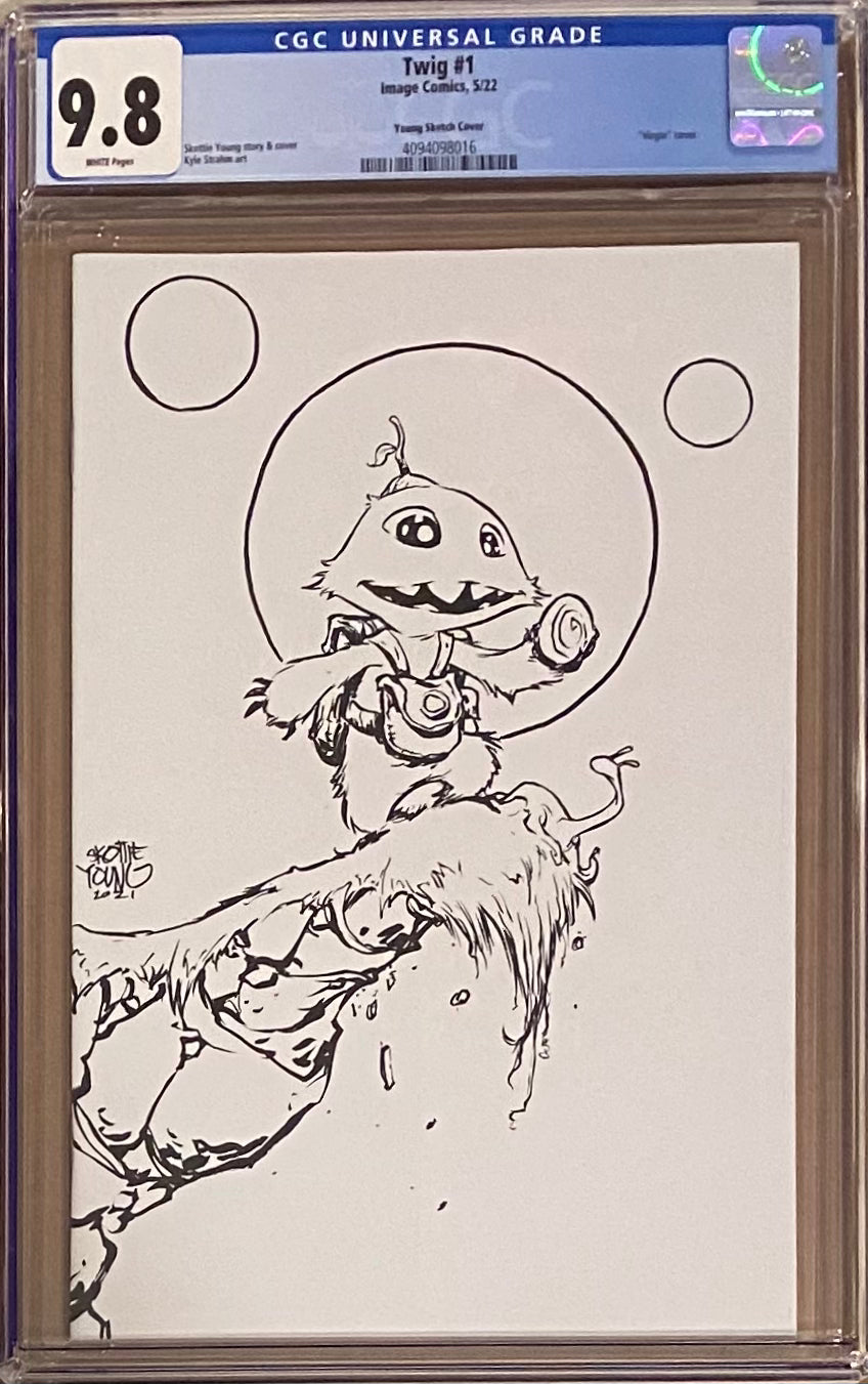 Twig #1 Young 1:100 B&W Virgin Retailer Incentive Variant CGC 9.8