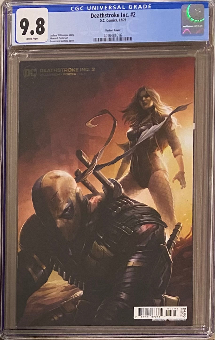 Deathstroke Inc. #2 Mattina Variant CGC 9.8
