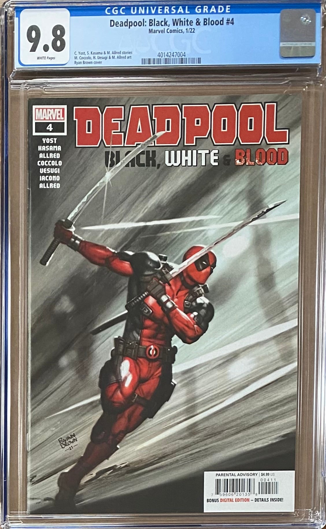 Deadpool: Black, White, and Blood #4 CGC 9.8